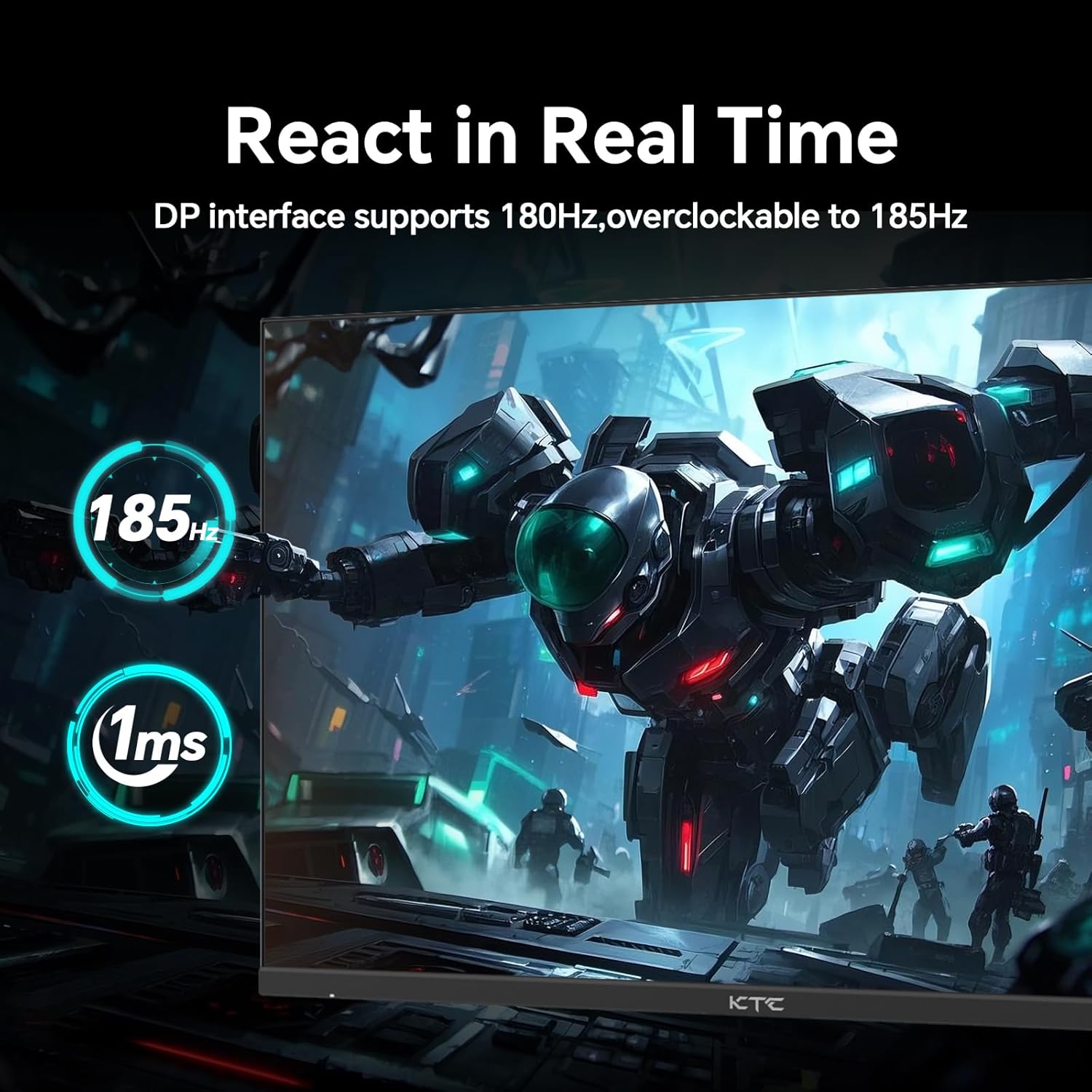 High-Quality KTC 24 inch 1440p Gaming Monitor, Advanced QHD 180Hz Monitor with 1...