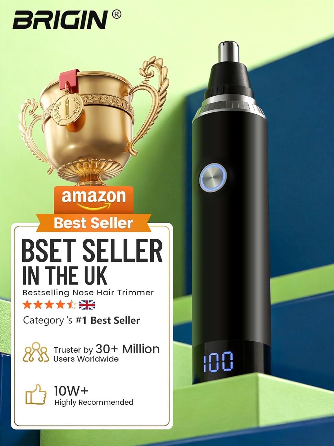 Rechargeable Nose Hair Trimmer for Men and Women, Advanced 2025 Upgrade, Painles...