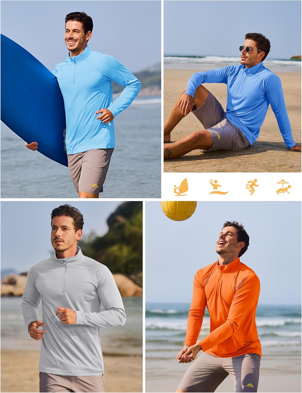 High-Quality TACVASEN Men's Long Sleeve Athletic Shirts, Special 1/4 Zip Running...