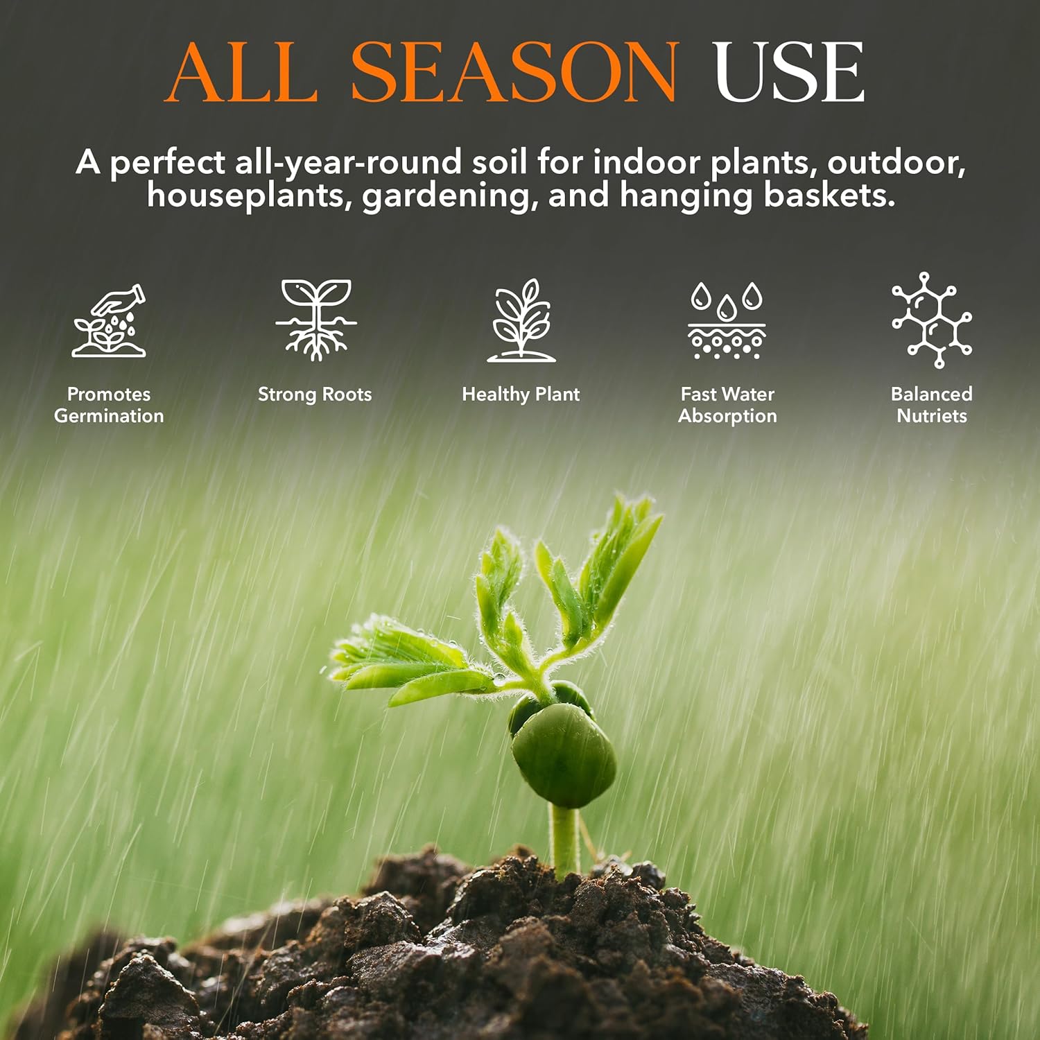 Munnie 60L Multi-Purpose Compost Soil Bag – Eco-Friendly Seed Compost for Outdoo...