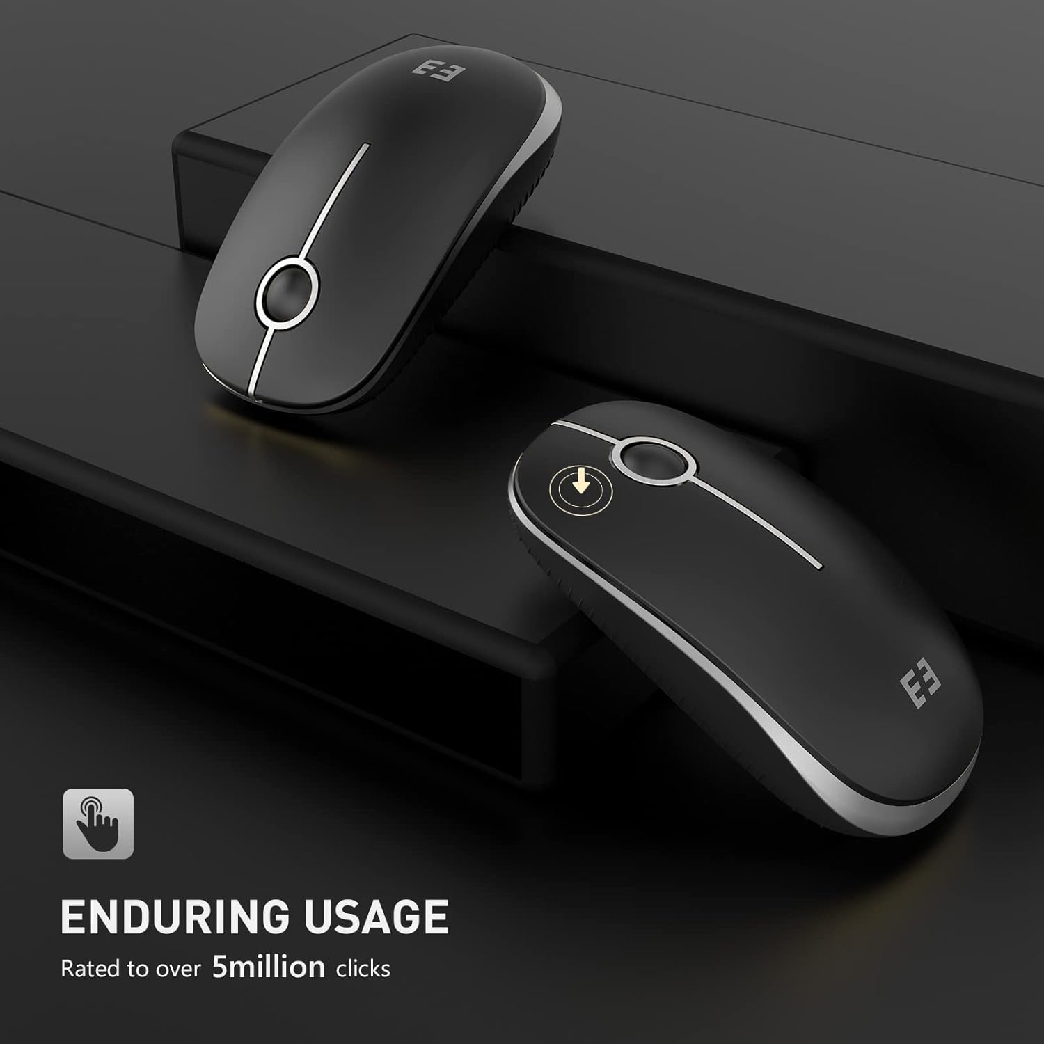 Seenda Wireless Mouse, 2.4GHz Silent Mouse with USB Receiver, 18 month battery l...