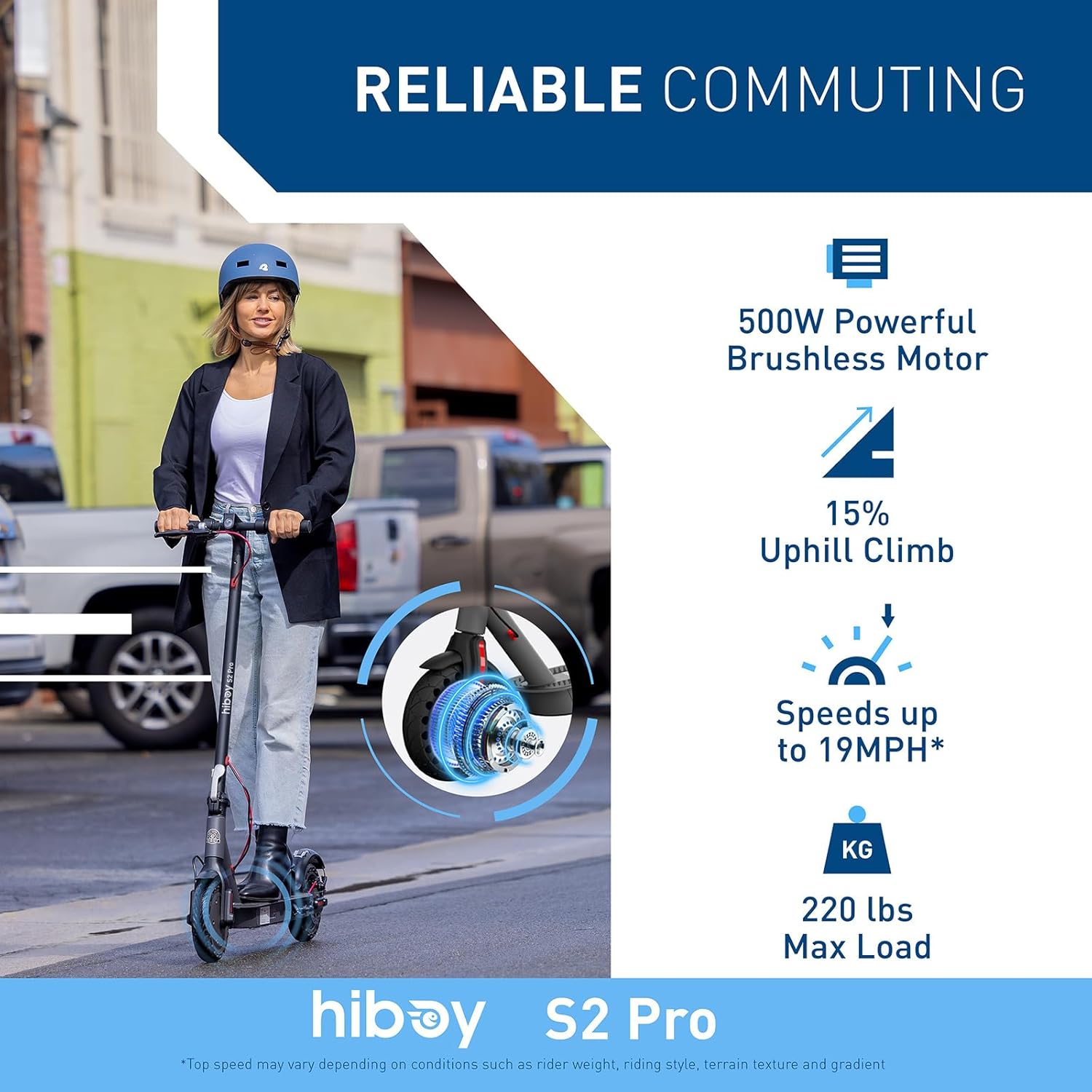 Hiboy S2 Pro/X300 Electric Scooter, 500W Motor, 10"/12" Tires, 25/38 Miles Range...