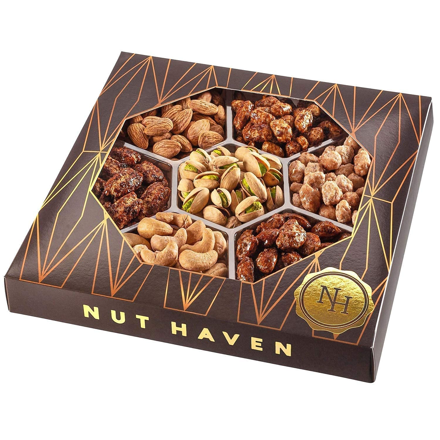 Mothers Day Nuts Gift Basket - Assortment of Sweet & Roasted Salted Gourmet Nuts...