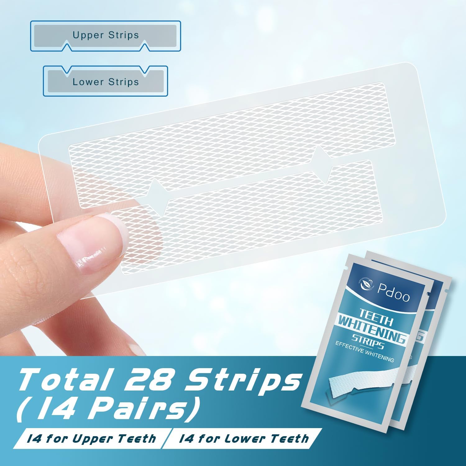 Teeth Whitening Strip for Sensitive Individuals, Special Whitening Strips with F...