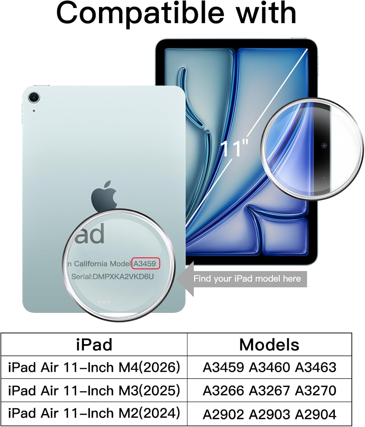 JETech Screen Protector for iPad Air 11-Inch M4/M3/M2 (2026/2025/2024), 9H Tempe...