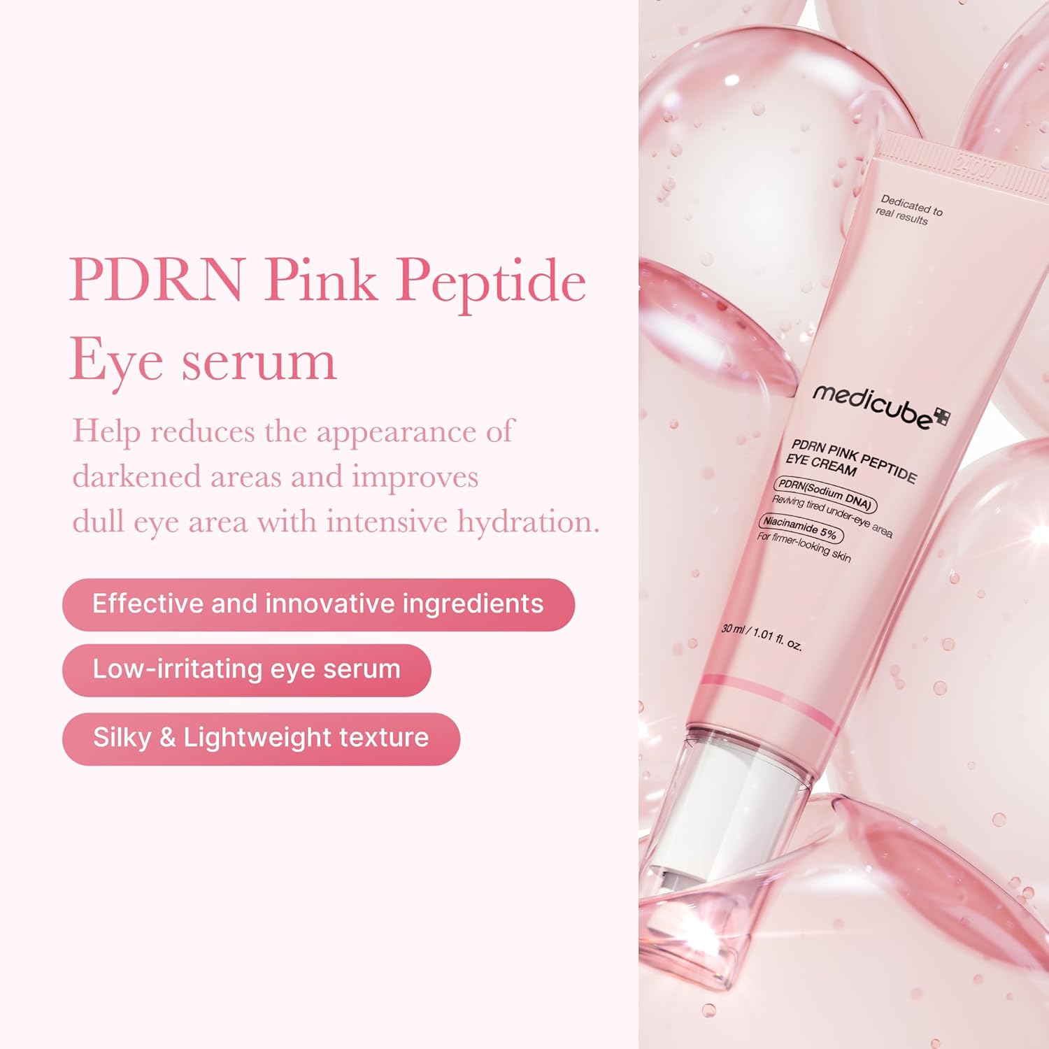 medicube Eye Serum with Salmon DNA PDRN & Pink Peptides | 99% Purity Retinol for...