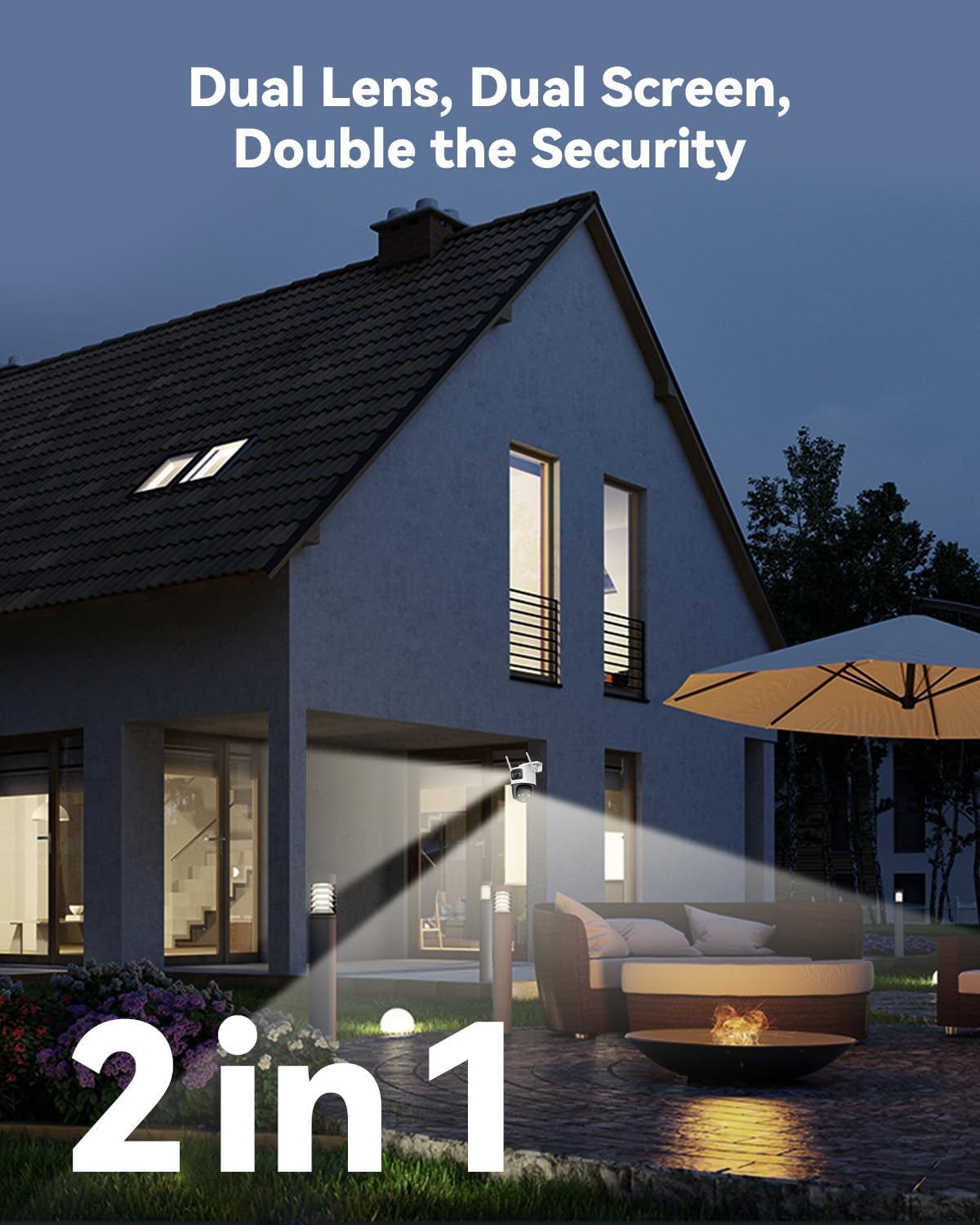 Imou 2-in-1 4K Outdoor Security Camera Dual-Lens, CCTV Camera Wireless Wi-Fi Out...