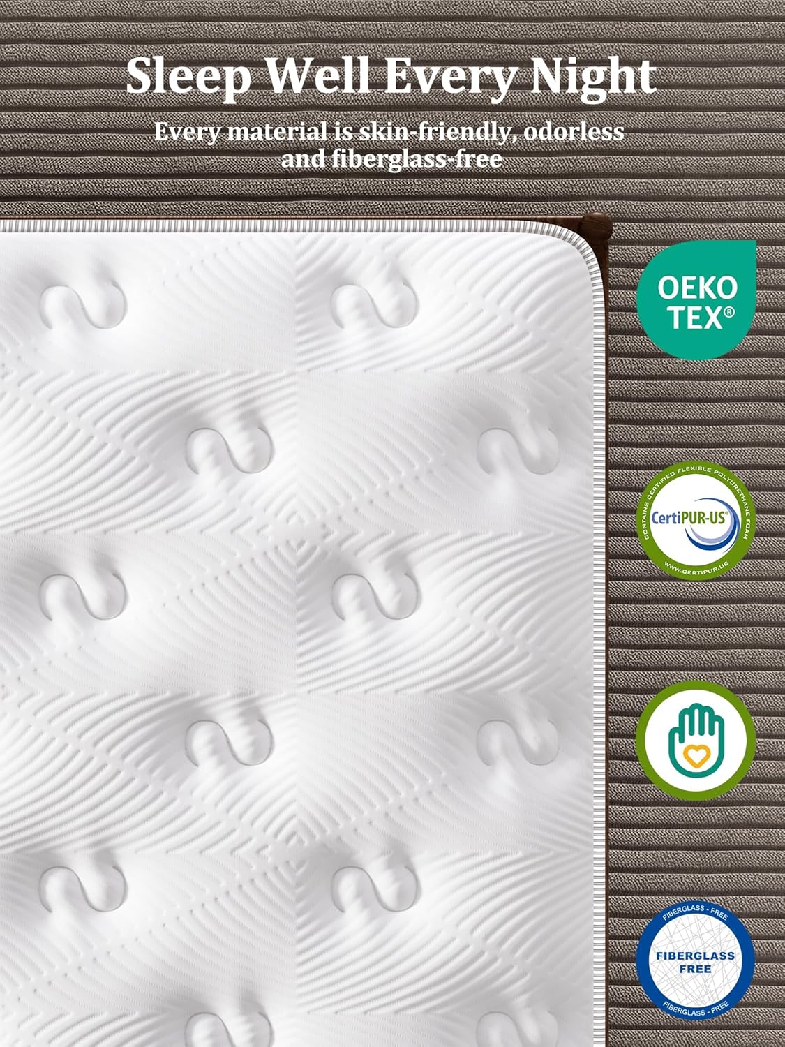 BedStory Medium Firm Queen Mattress 14 Inch, Hybrid Queen Size Mattress in a Box...