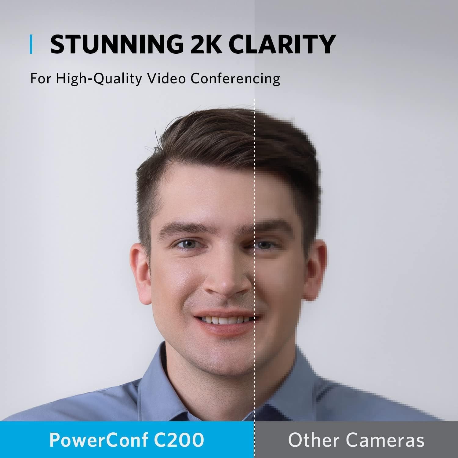 Anker PowerConf C200 2K Webcam for PC, Computer Camera with AI-Noise Canceling M...