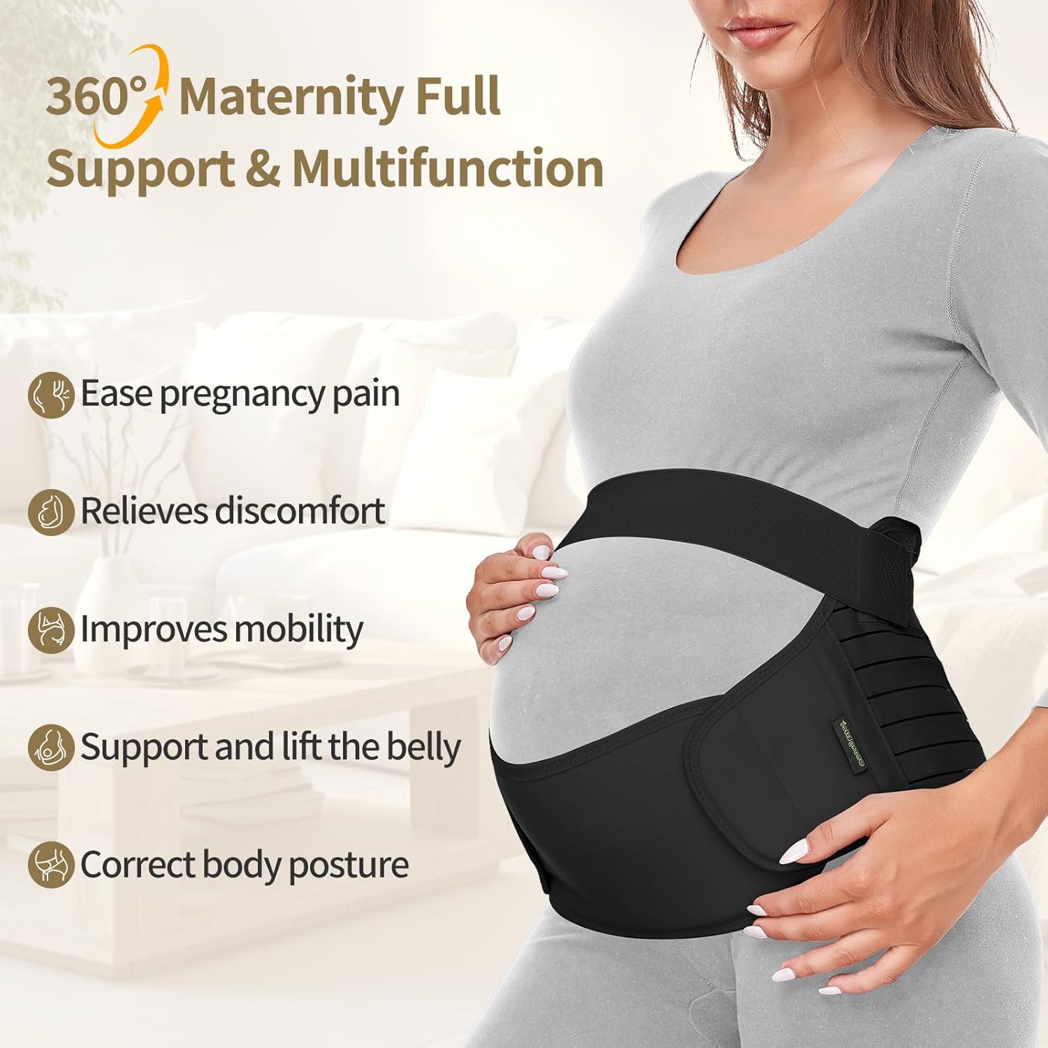 ChongErfei Maternity Belt, Pregnancy 3 in 1 Support Belt for Back/Pelvic/Hip Pai...
