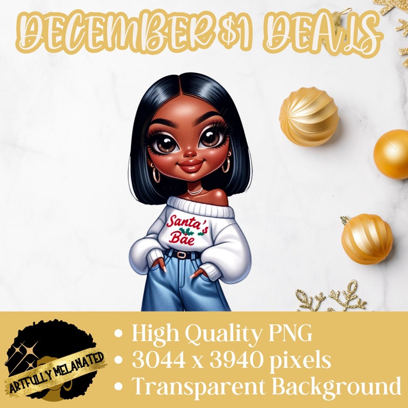 December Dollar Deals| High Resolution Clip Art| African American| Digital Art Download| Commercial License Included